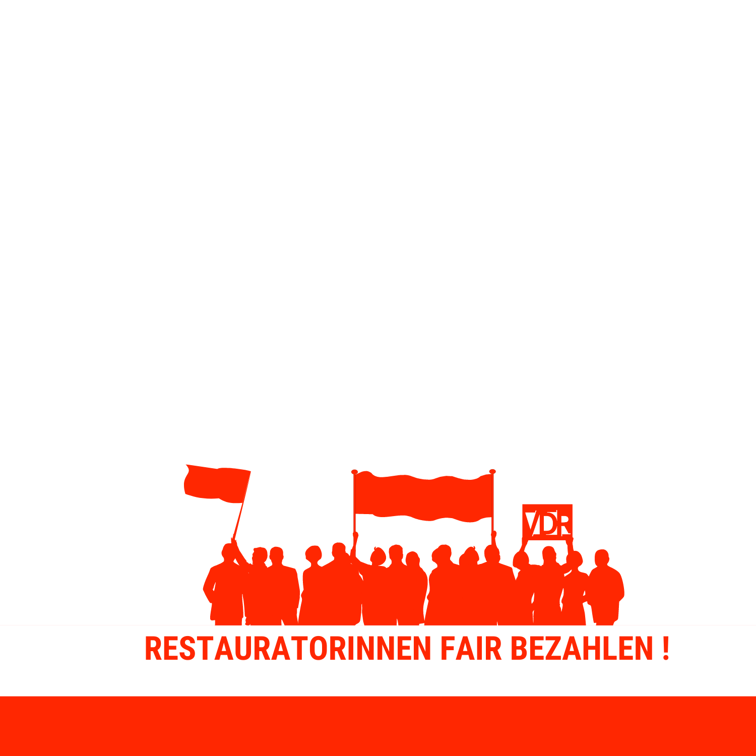 Facebook-Design mit "Restauratorinnen" im Schriftzug.