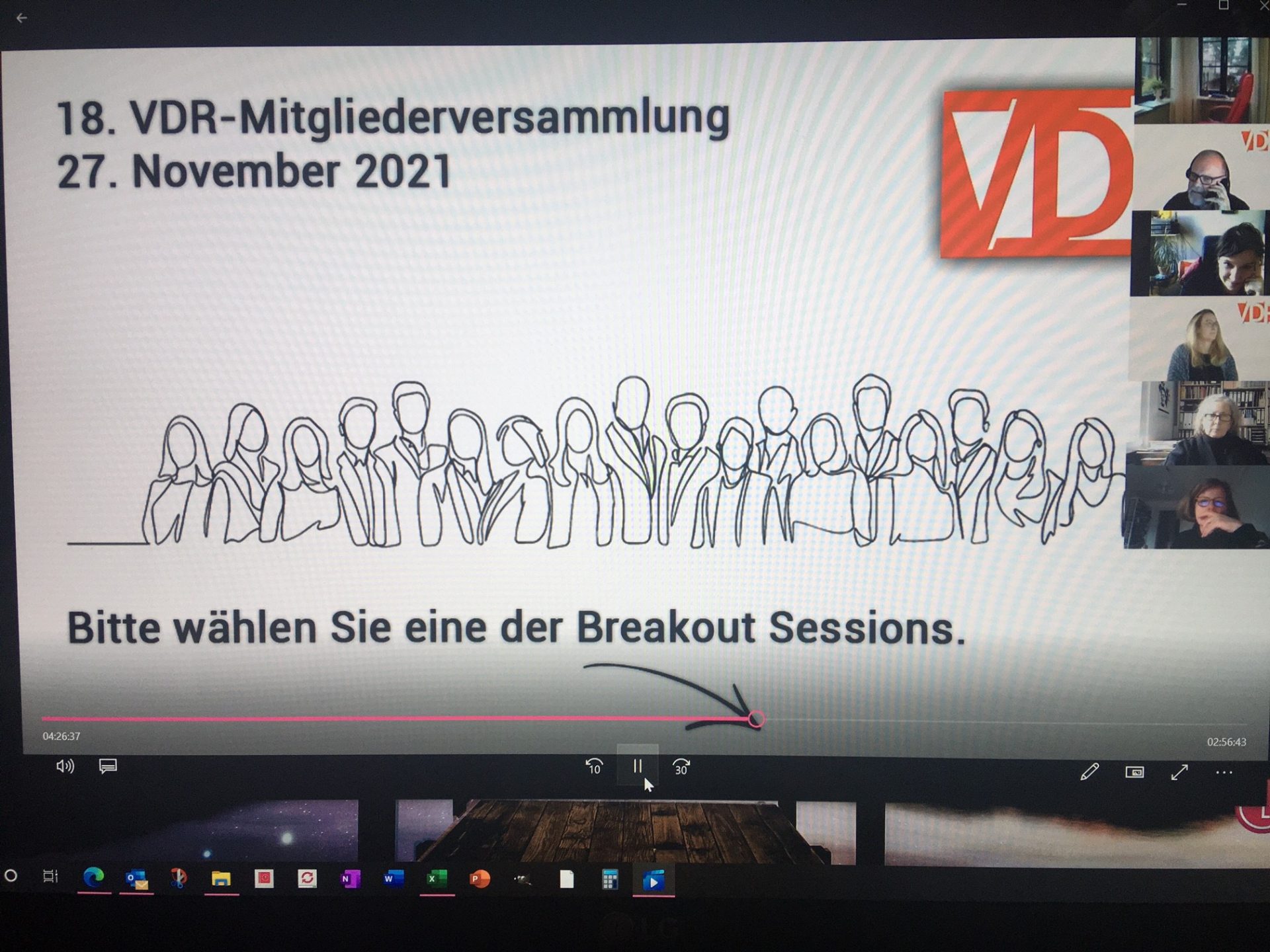 In der Mittagspause gab es Gegenheit sich mit Kolleg:innen in Breakout-Rooms auszutauschen.