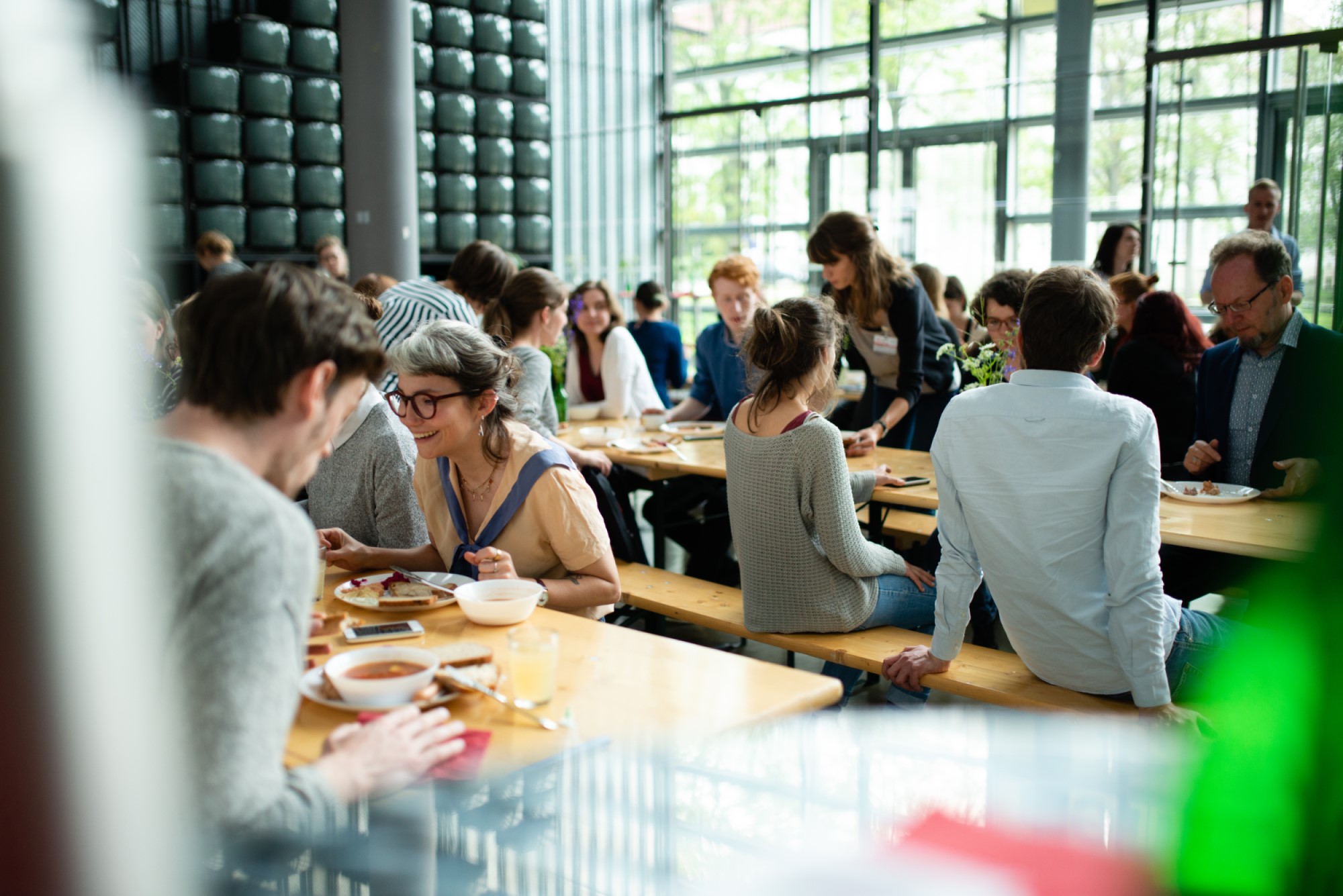 9. VDR Studierendenkolloquium im Mai. Gemeinsames Mittagessen (Foto: Dennis Mitschke, 2019)