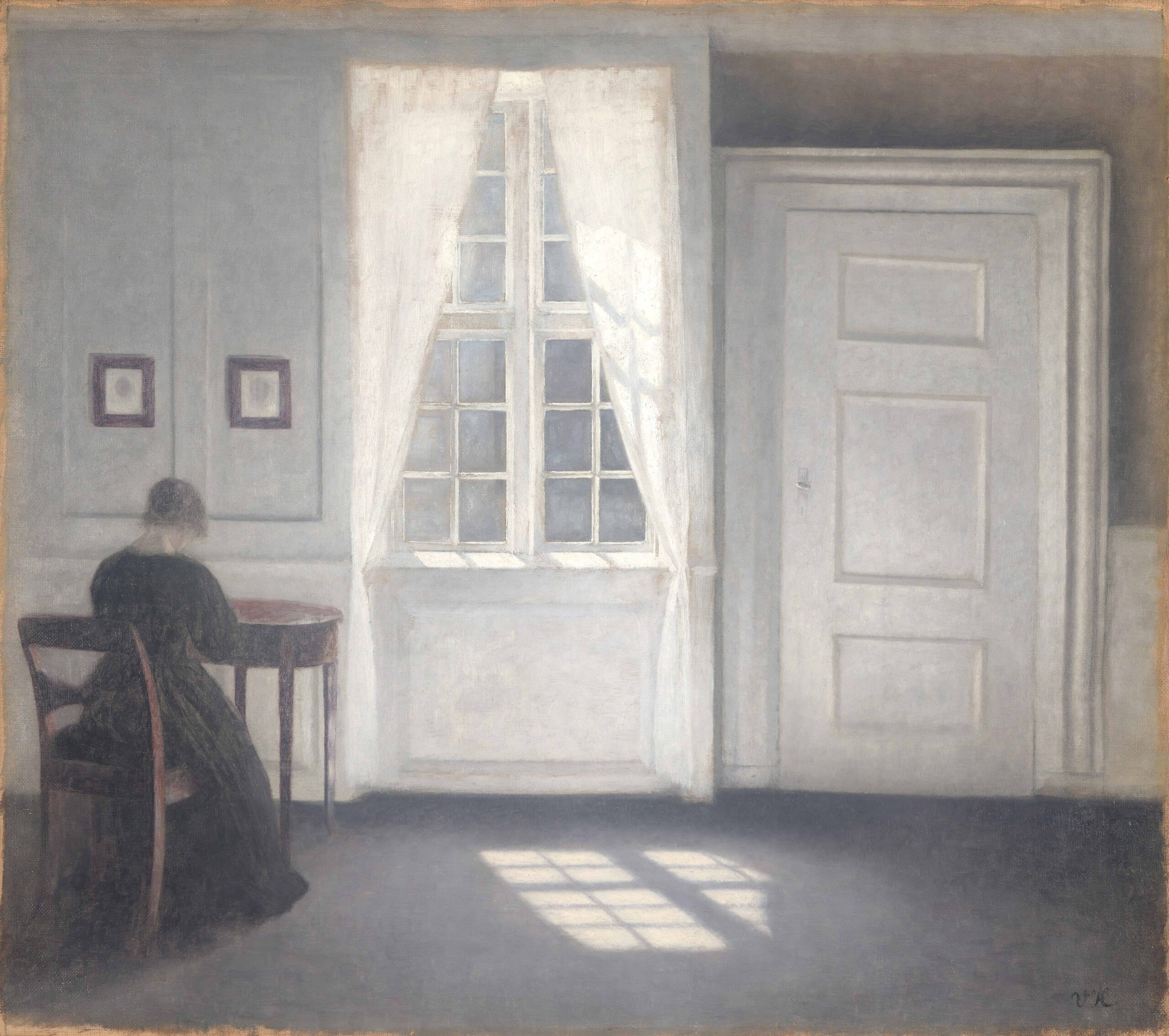 Vilhelm Hammershøi, Interieur. Strandgade 30, 1901, Öl auf Leinwand, SMK - Nationalgalerie Dänemark
